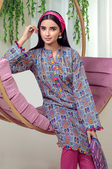 Bonanza Satrangi Sst223p07 Blue Eid Prints 2022 Online Shopping